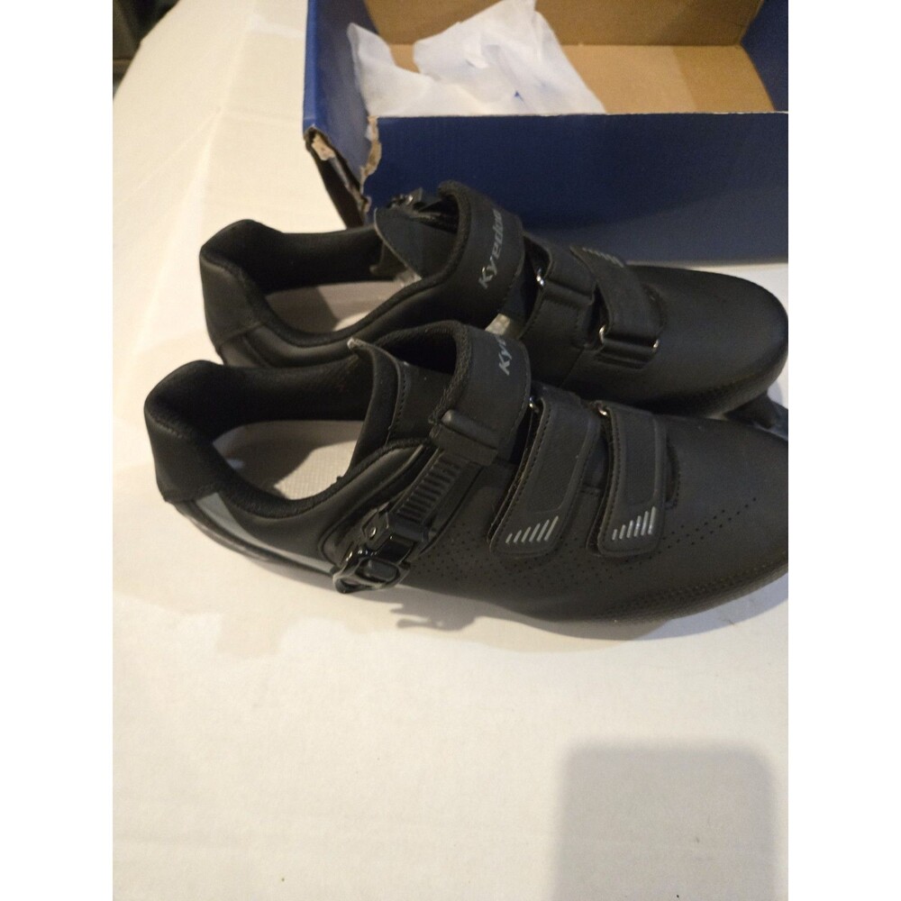 Kyedoo Cycling Shoes Mens Size 45EU 11 - 11.5 US Black Straps 3 Bolt Road